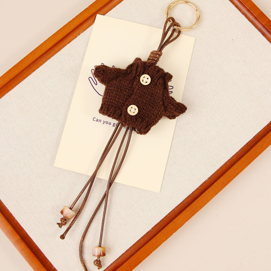 Keypus - Retro Sweater Mini Doll Alloy Keychain