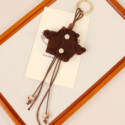 Keypus - Retro Sweater Mini Doll Alloy Keychain