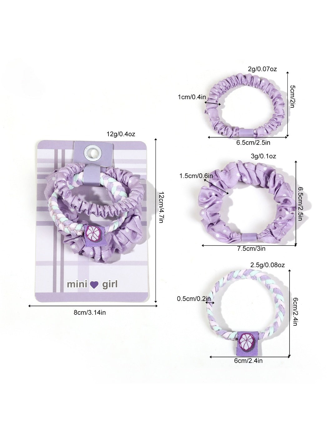 Gifty - Adorable Colorful Hair Tie Set