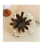 Gifty - Brown Plaid Lace Scrunchie Hair Tie