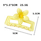 Side view of Beau square ombre flower shaped claw clip highlighting curved petals and clasp