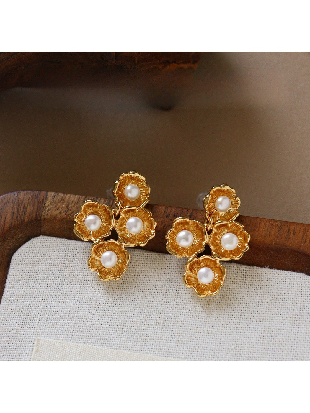 Earedge - Vintage Irregular Sculpted Drop Earrings
