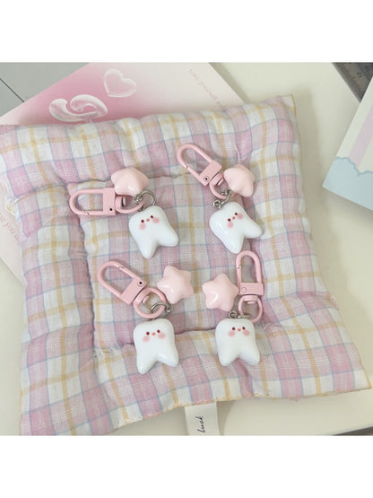 Keypus - Cute Tooth and Star Bag Charm Keychain