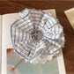 Gifty - Gingham Lace Trim Scrunchie