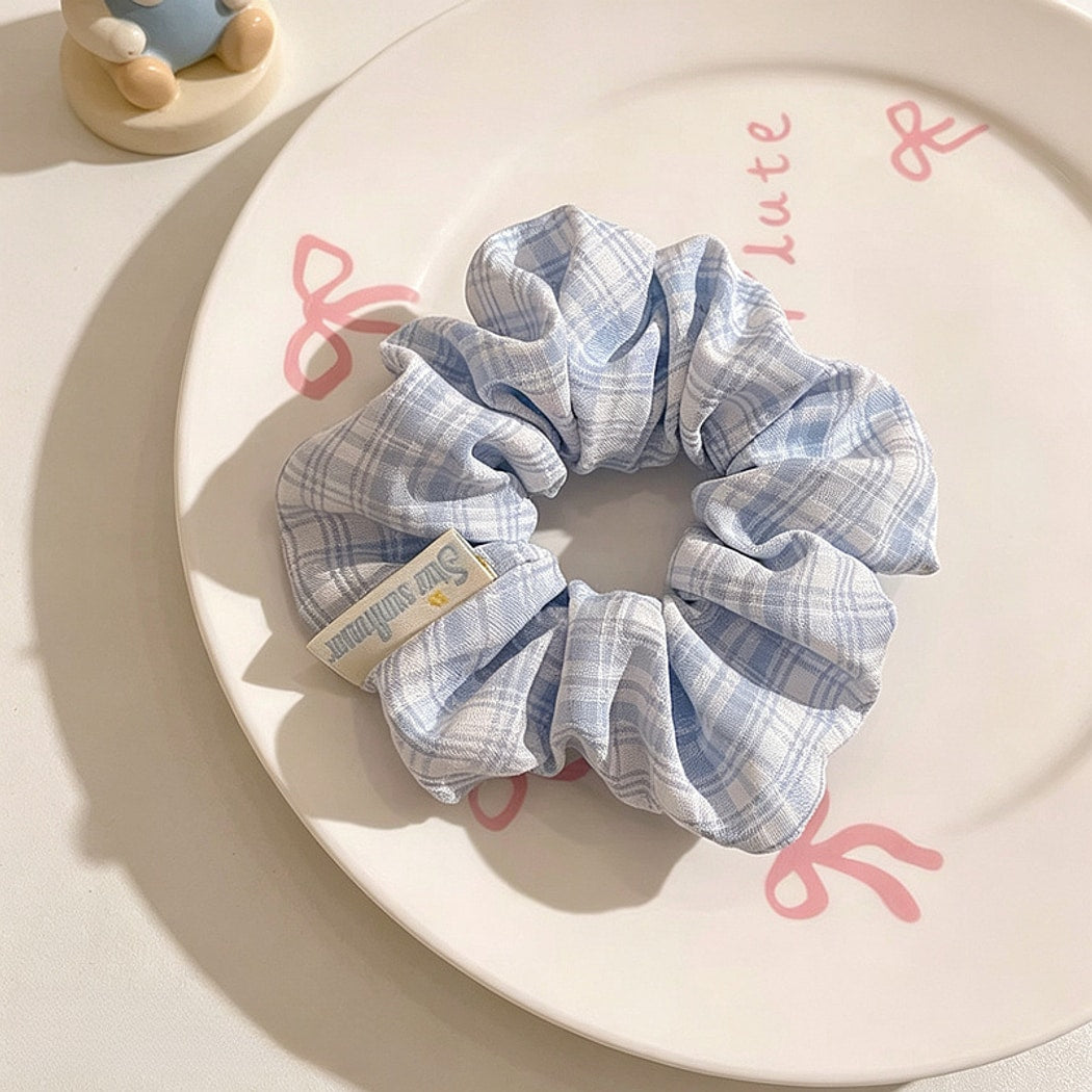 Gifty - Plaid Polyester High Elastic Scrunchie