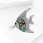 Brovia - Silver Tone Tropical Fish Alloy Brooch Pin