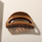 Beau - Glossy PS Curved Hollow Design Claw Clip