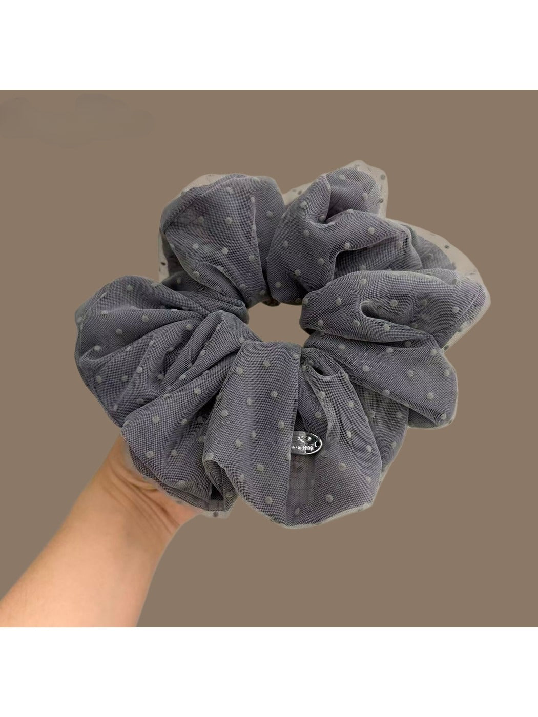 Gifty - Sweet Style Dot Print Mesh Scrunchie