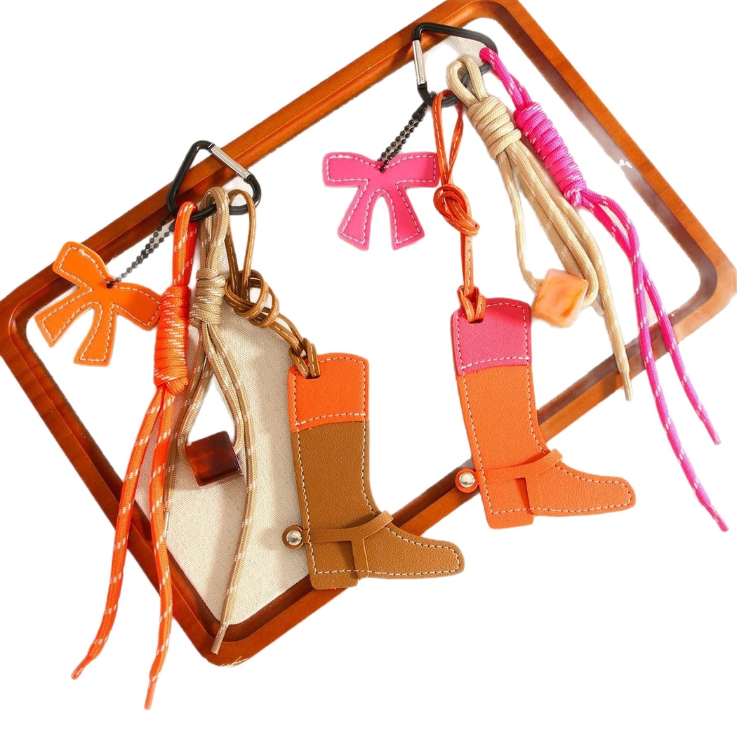 Keypus - Western Style Boot Bow Pendant Keychain