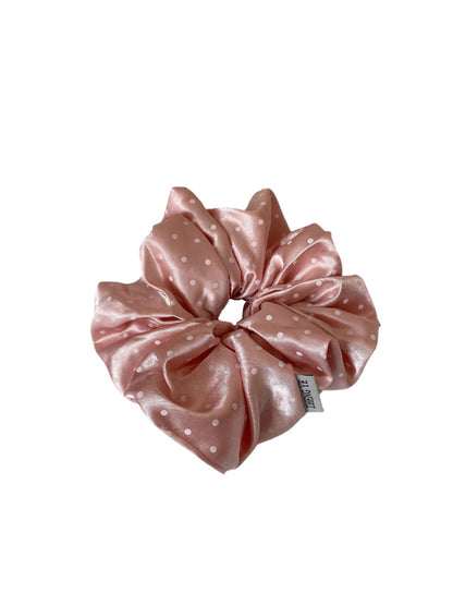 Gifty - Satin Polka-Dotted Scrunchie