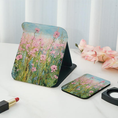 Mirroray - Floral Print Folding Desktop Makeup Mirror