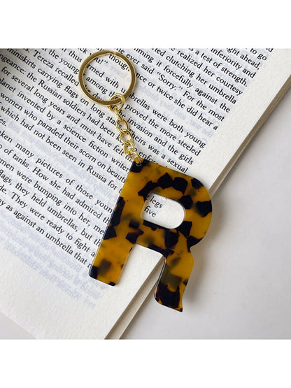 Keypus - Leopard Print Letter Keychain