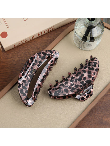 Beau - Retro Leopard Print Claw Clip