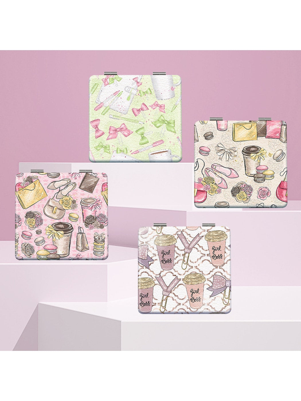 Mirroray - Refreshing Colors Printed Compact Mirror