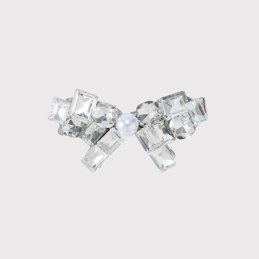 Beau - Sparkly Heart and Bow Hair Clip