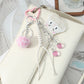 Keypus - Sparkly Cross and Comb Charm Keychain