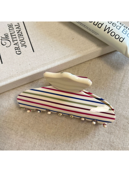 Beau - Colorful Striped Hair Clip