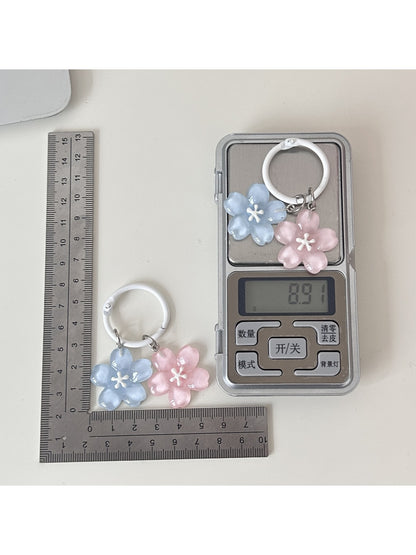 Keypus - Translucent Sakura Flower Ring Clasp Keychain