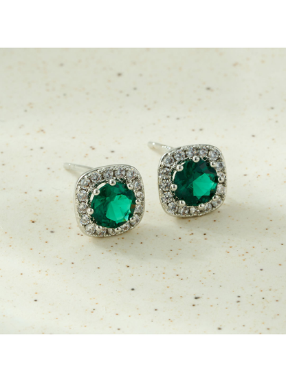Earedge - Minimal Geometric Square Alloy Stud Earrings