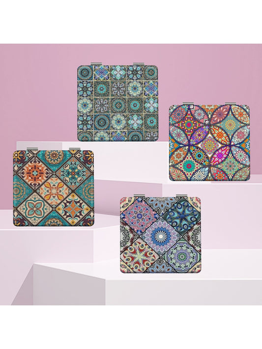 Mirroray - Decorative Pattern Folding Makeup Mirror