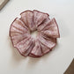 Gifty - Rose Print Layered Ruffle Fabric Hair Scrunchie