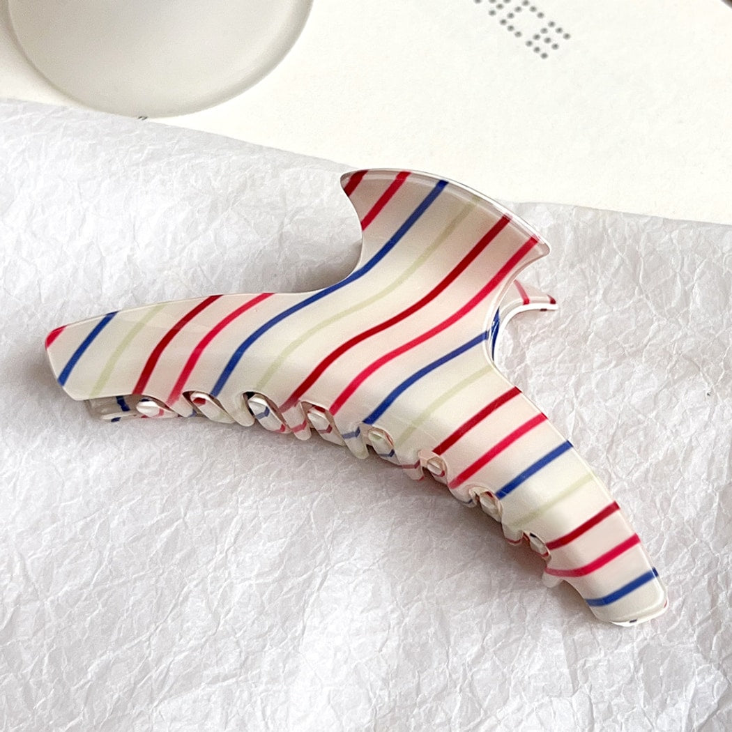 Beau - Modern Striped Styling Claw Clip
