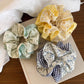 Gifty - Double-Layer Floral Pattern Fabric Scrunchie