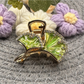 Beau - Floral Leaf Accent Alloy Claw Hair Clip