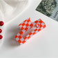 Beau - Checkerboard Macaron Openwork Hair Claw Clip