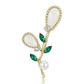 Brovia - Floral Rhinestone Alloy Elegant Brooch Pin