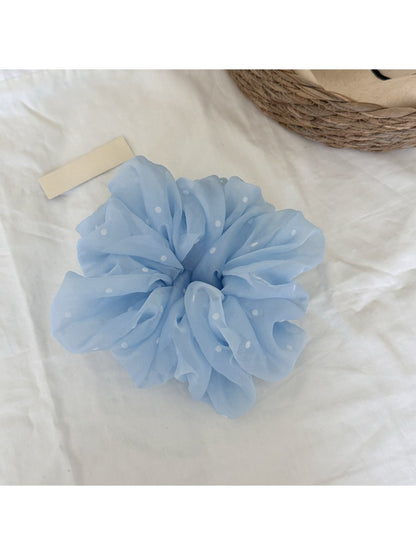 Gifty - Polyester Polka Dot Mesh Hair Tie Scrunchie