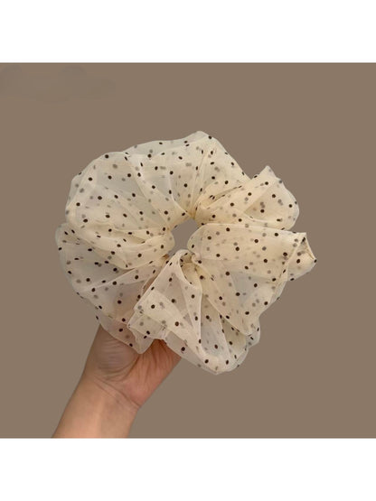 Gifty - Sweet Style Polyester Mesh Polka Dot Scrunchie