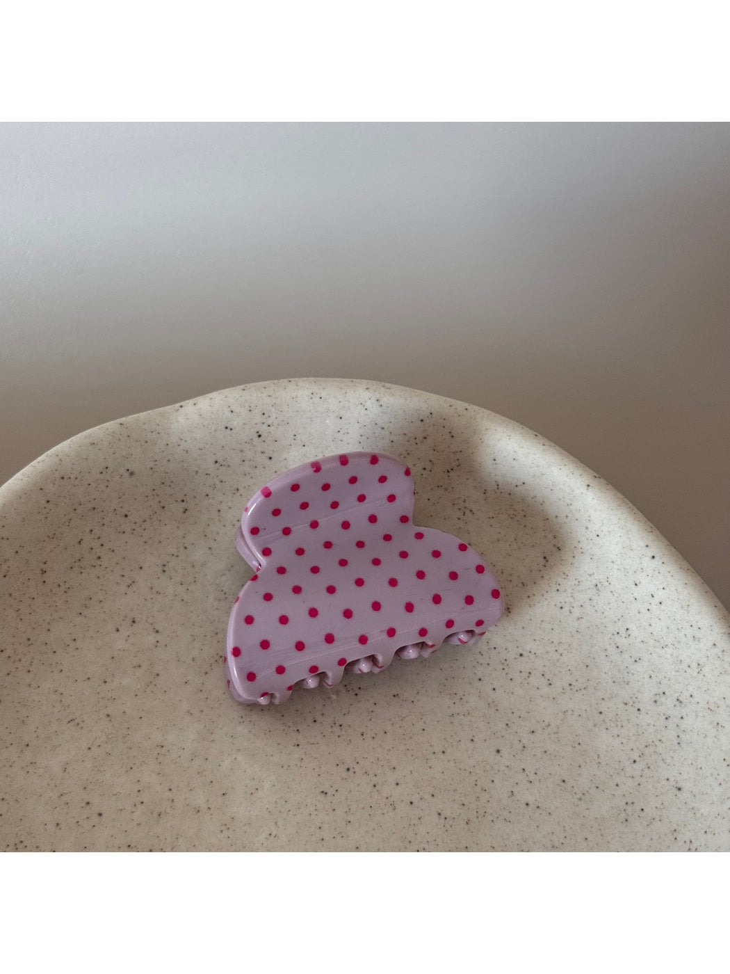 Beau - Semi-Circular Polka Dot Acetate Claw Clip