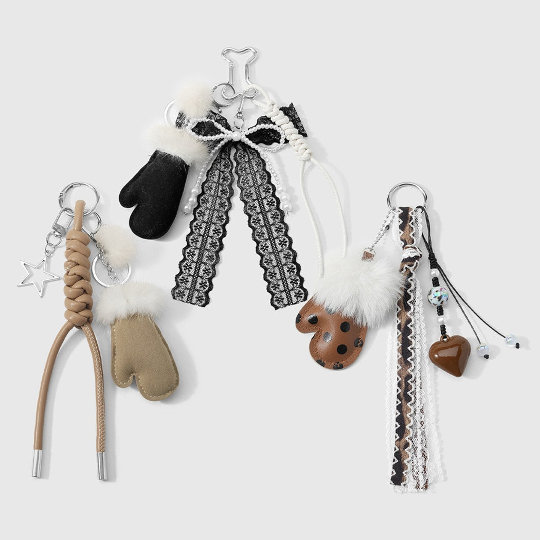 Keypus - Retro Plush Glove Design Keychain