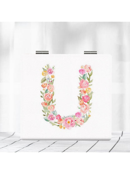 Mirroray - Floral Letter Pattern Foldable Makeup Mirror