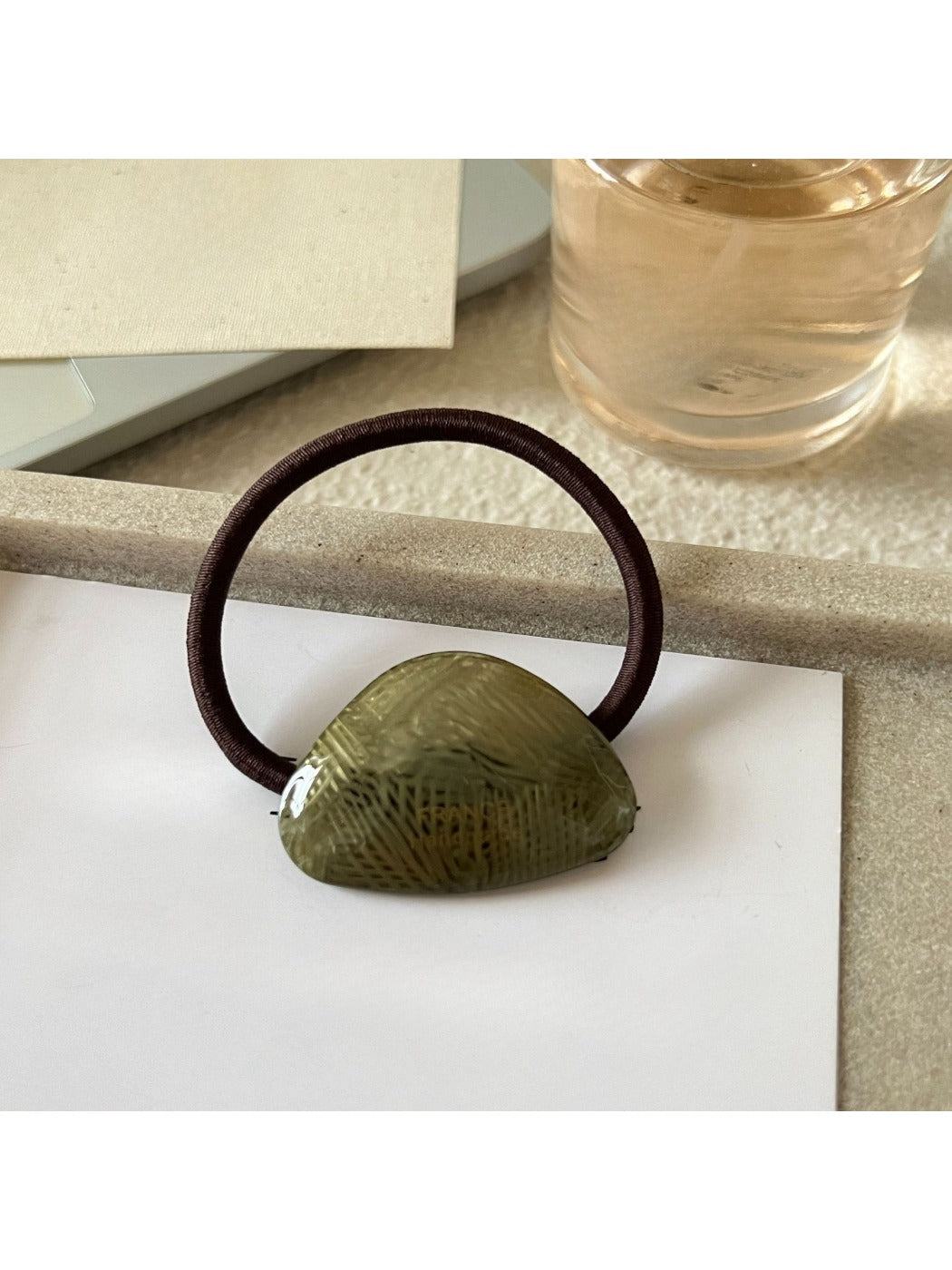 Gifty - Textured Acetate Oval Hair Tie