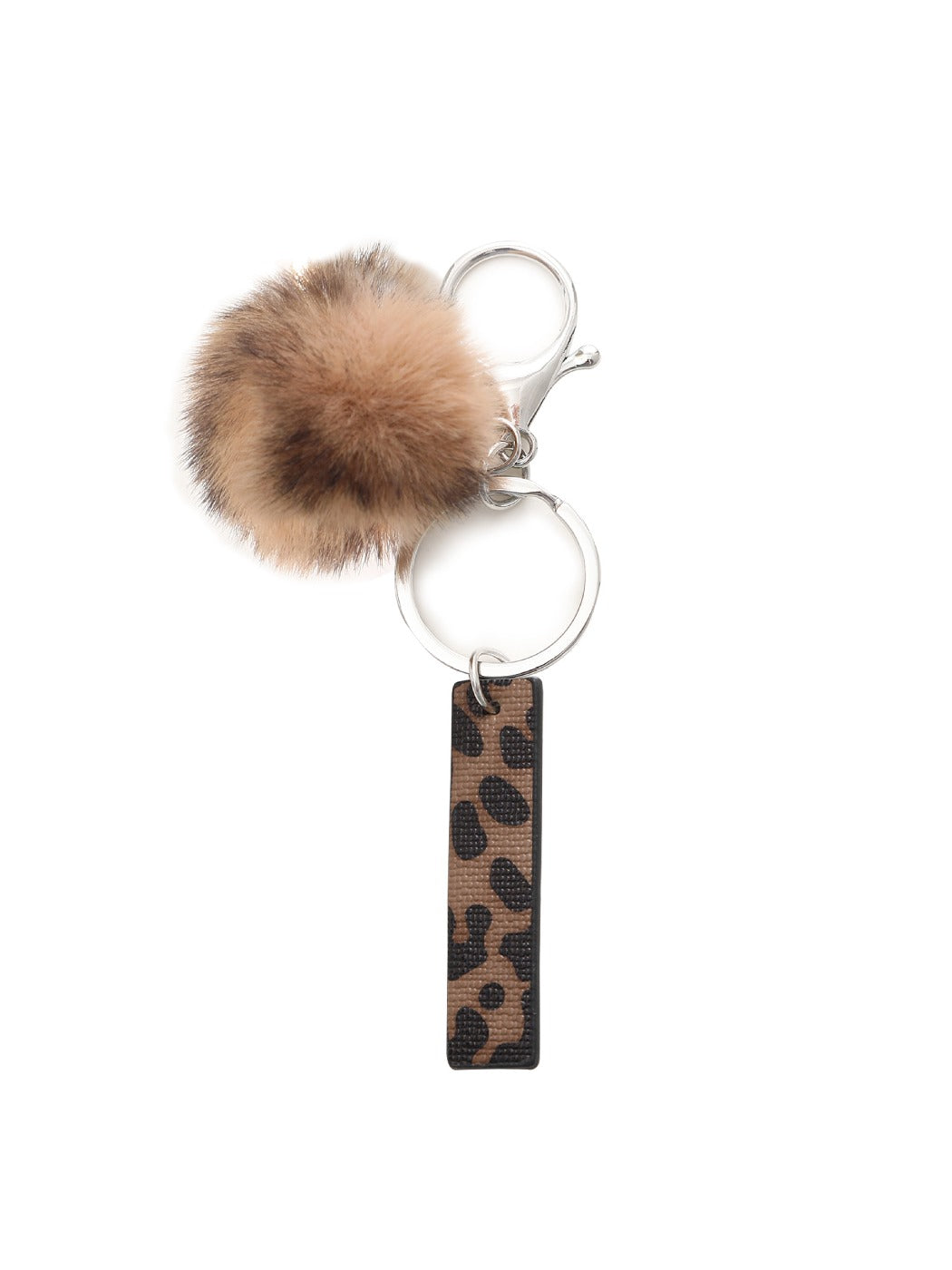 Keypus - Leopard Print Oil-Edged Letter Keychain