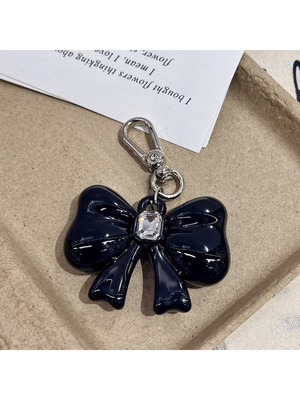 Keypus - Glossy Bow Acrylic Bag Charm Keychain