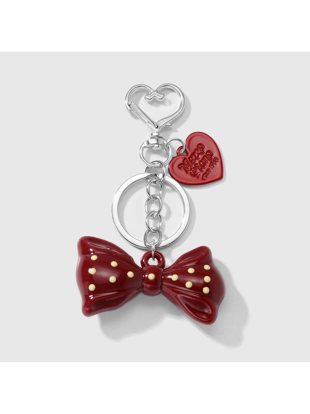 Keypus - Y2K Acrylic Bow and Mirror Charm Keychain