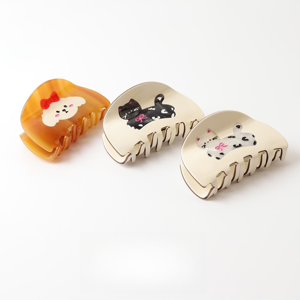 Beau - Cute Dog and Cat Bow Motif Claw Clip