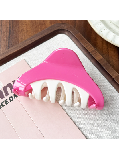 Beau - Modern Colorblock Ring Plastic Claw Clip