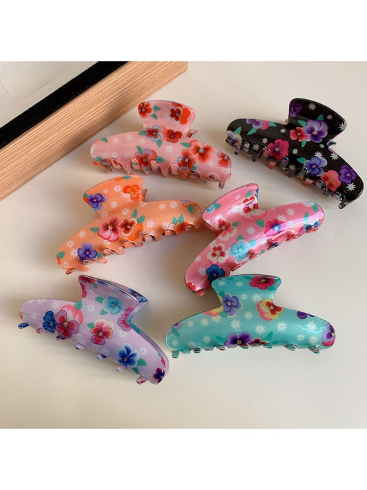 Beau - Pretty Floral Pattern Hair Clip
