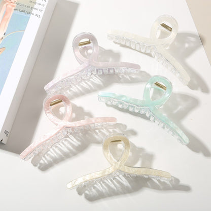 Beau - Acetate Fiber Loop Line Women Claw Clip
