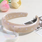 Gifty - Heart Print Satin Look Padded Fabric Headband
