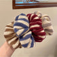 Gifty - Knitted Striped Scrunchie Hair Tie
