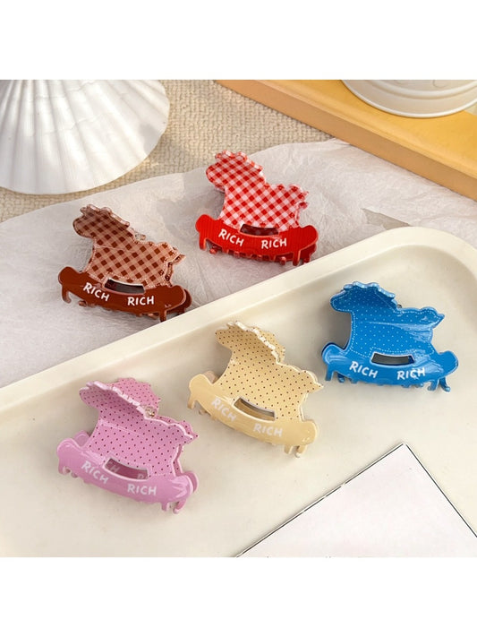 Beau - Polka Dot Stool Shaped Claw Clip