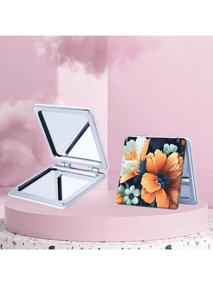 Mirroray - Floral Print Foldable Portable Makeup Mirror