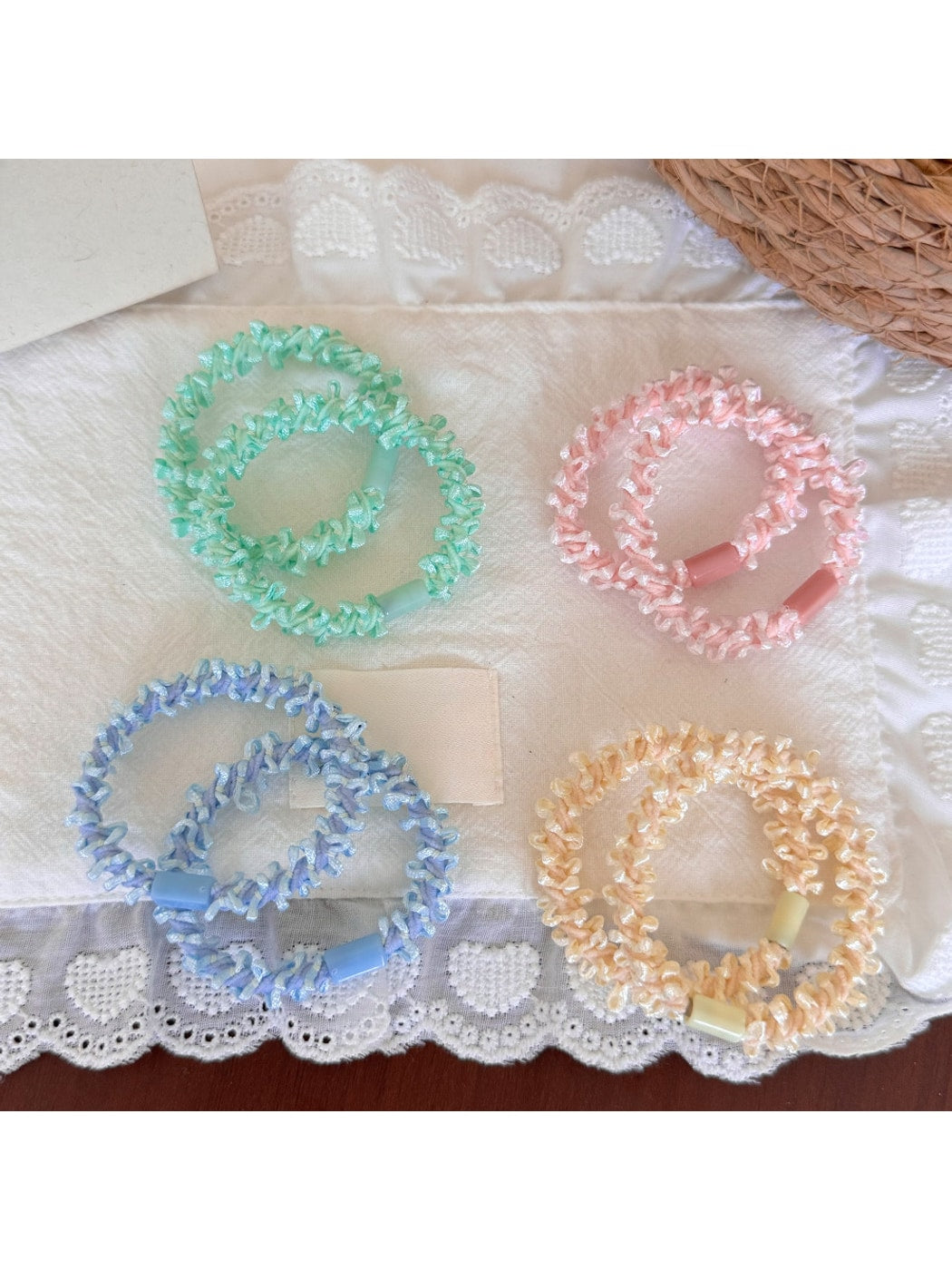 Gifty - Lace Inspired Polyester Round Design Hair Tie