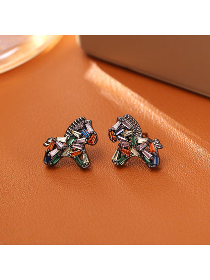 Earedge - Colorful Pony Earrings and Necklace