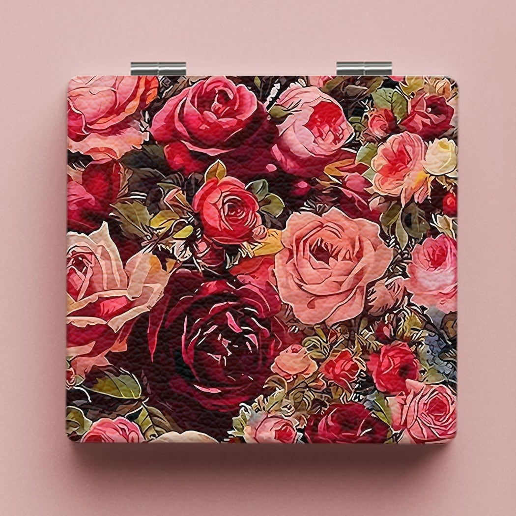 Mirroray - Portable Cartoon Floral Tabletop Makeup Mirror